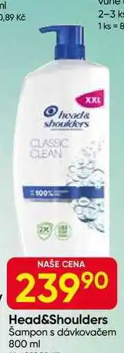 Hruška Head&Shoulders Šampon s dávkovačem 800 ml nabídka