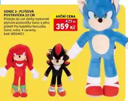 Wiky Sonic 3 - plyšová postavička nabídka