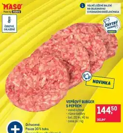 Makro VEPŘOVÝ BURGER S PEPŘEM nabídka
