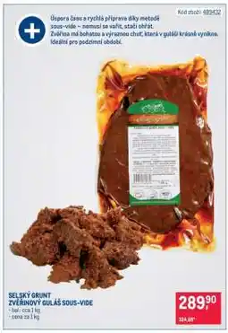 Makro SELSKÝ GRUNT ZVĚŘINOVÝ GULÁŠ SOUS-VIDE nabídka
