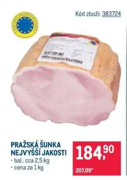 Makro Pražská šunka nejvyšší jakosti nabídka