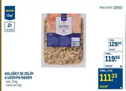 Makro Halušky se zelím a uzeným masem nabídka