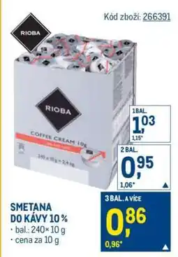 Makro Smetana do kávy 10 % nabídka