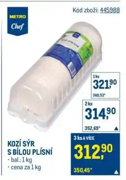 Makro KOZÍ SÝR S BÍLOU PLÍSNÍ nabídka