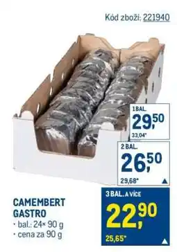 Makro Camembert gastro nabídka