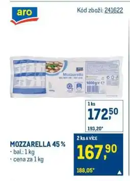 Makro Mozzarella 45 % nabídka