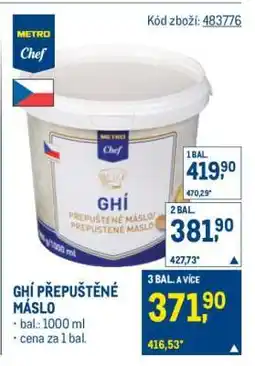 Makro Ghí přepuštěné máslo nabídka