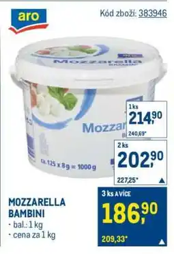 Makro MOZZARELLA BAMBINI nabídka