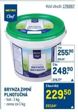 Makro Brynza zimní plnotučná nabídka