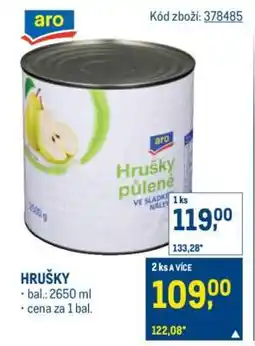Makro HRUŠKY nabídka