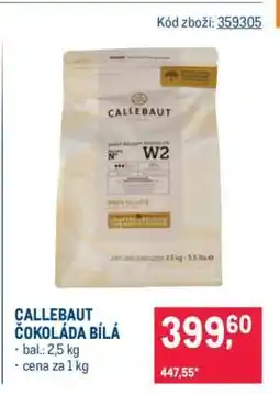 Makro CALLEBAUT ČOKOLÁDA BÍLÁ nabídka