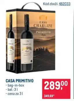 Makro CASA PRIMITIVO nabídka