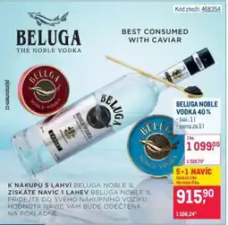 Makro BELUGA NOBLE VODKA 40 % nabídka