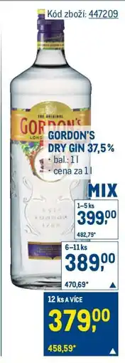 Makro GORDON'S DRY GIN 37,5% nabídka