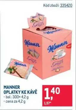 Makro Manner oplatky ke kávě nabídka