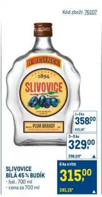 Makro SLIVOVICE BÍLÁ 45 % BUDÍK nabídka