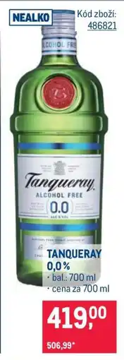 Makro TANQUERAY 0,0 % nabídka