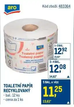 Makro TOALETNÍ PAPÍR RECYKLOVANÝ nabídka