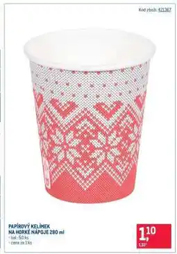 Makro PAPÍROVÝ KELÍMEK NA HORKÉ NÁPOJE 280 ml nabídka