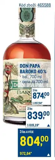 Makro DON PAPA BAROKO 40 % nabídka
