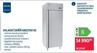CHLADICÍ SKŘÍŇ GRE2700 SS