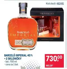 Makro BARCELÓ IMPERIAL 40 % + 2 SKLENIČKY nabídka