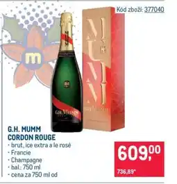 Makro G. H. Mumm Cordon Rouge nabídka