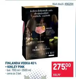 Makro FINLANDIA VODKA 40 % + KINLEY PINK nabídka