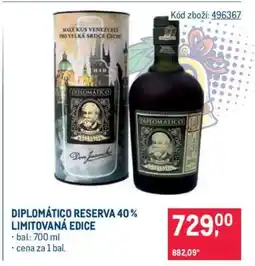 Makro DIPLOMÁTICO RESERVA 40 % LIMITOVANÁ EDICE nabídka
