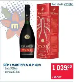 Makro RÉMY MARTIN V.S.O.P. 40 % nabídka