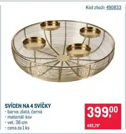 Makro Svícen na 4 svíčky nabídka