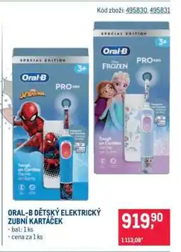 Makro ORAL-B DĚTSKÝ ELEKTRICKÝ ZUBNÍ KARTÁČEK nabídka