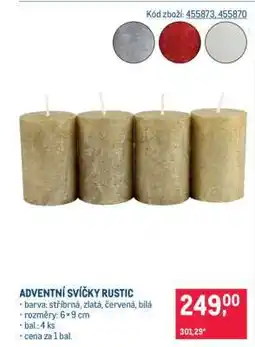 Makro ADVENTNÍ SVÍČKY RUSTIC nabídka