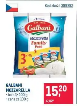 Makro Galbani mozzarella nabídka