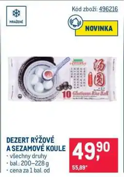 Makro DEZERT RÝŽOVÉ A SEZAMOVÉ KOULE nabídka