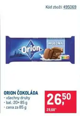 Makro Orion čokoláda nabídka