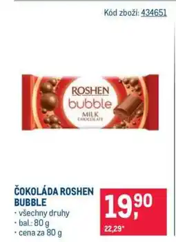 Makro Čokoláda Roshen Bubble nabídka