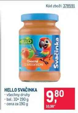 Makro HELLO Svačinka nabídka