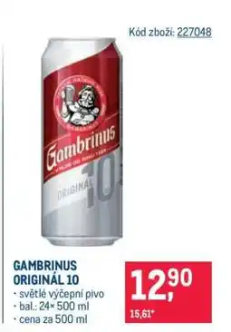 Makro Gambrinus Originál 10 nabídka