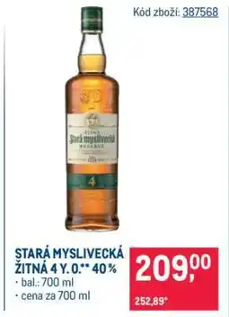 Makro STARÁ MYSLIVECKÁ ŽITNÁ 4 Y. O.** 40 % nabídka