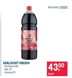 Makro Královský hrozen nabídka