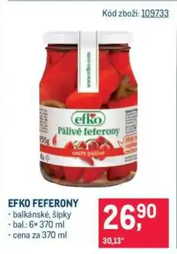 Makro Efko feferony nabídka