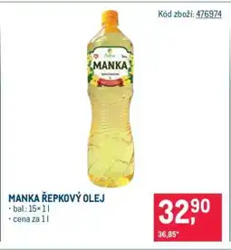 Makro Manka Řepkový olej nabídka
