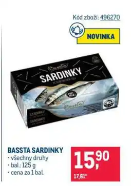 Makro Bassta Sardinky nabídka