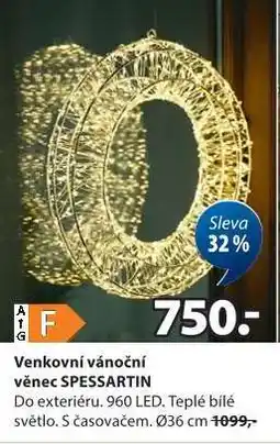JYSK Venkovní vánoční věnec SPESSARTIN nabídka