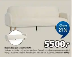 JYSK ROZKLÁDACÍ POHOVKA PARADIS nabídka