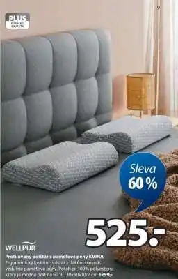 WELLPUR Profilovaný polštář z paměťové pěny KVINA
