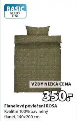 JYSK Flanelové povlečení ROSA nabídka