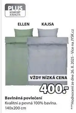 JYSK BAVLNĚNÁ POVLEČENÍ nabídka