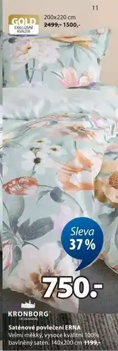 JYSK Kronborg Saténové povlečení ERNA nabídka